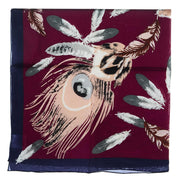 Mens Frontier #12 Burgundy Feather Wild Rag