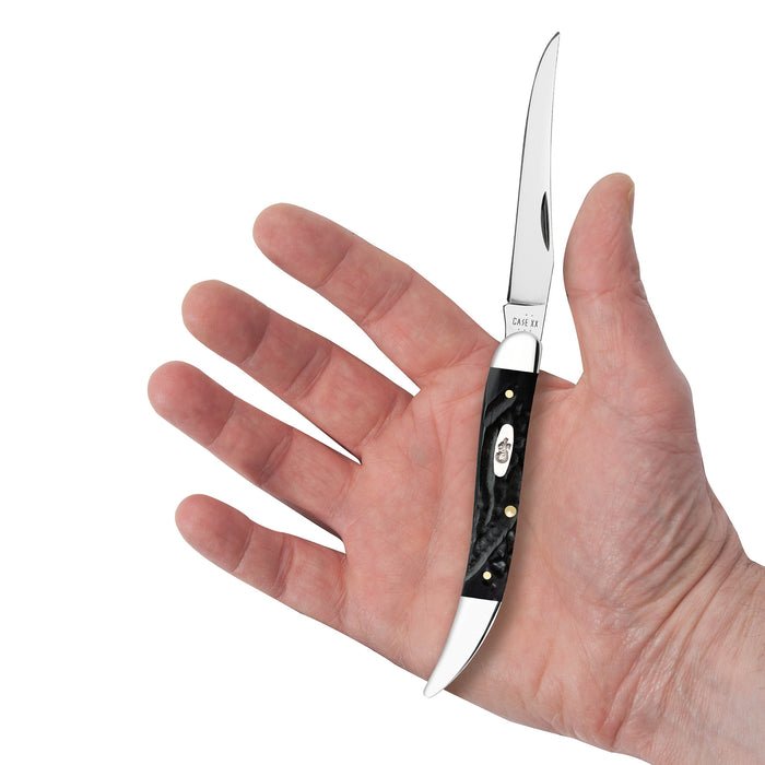 Case Knives Jigged Rough Black Synthetic Medium Texas Toothpick Knife