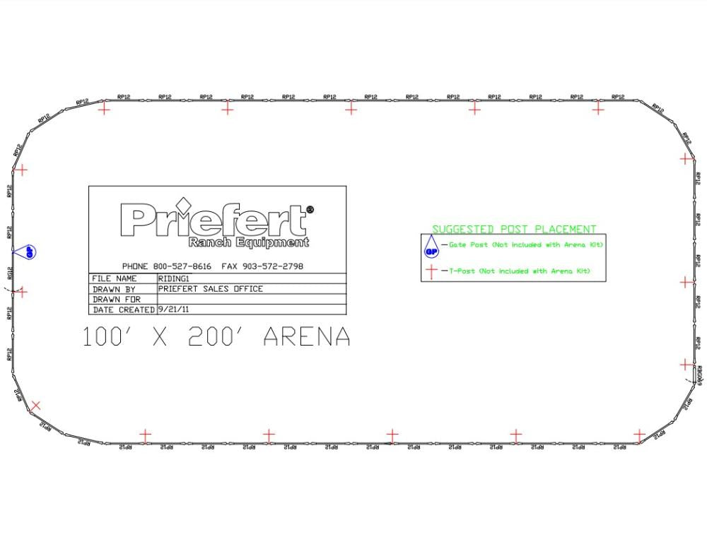 Priefert Riding Arena 100'x200' Economy