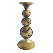 Metal Candle Holder With Jingle Bell Base
