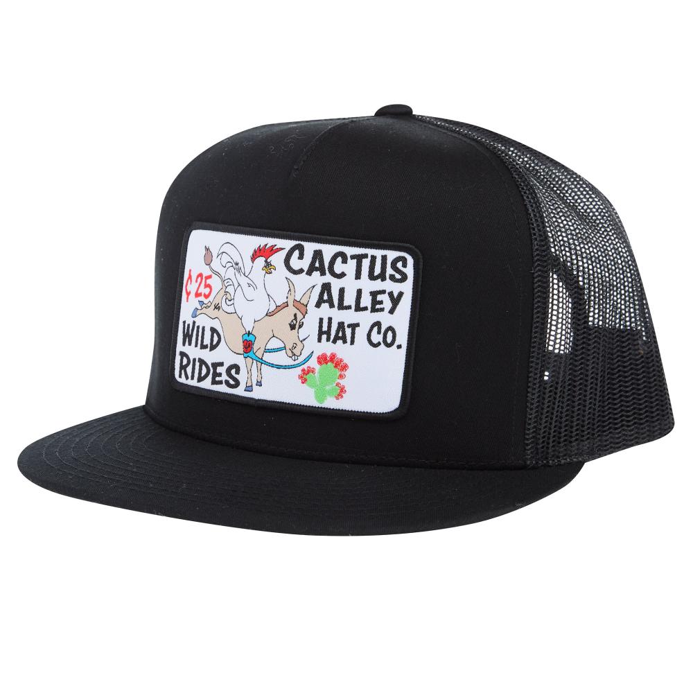 Cactus Alley Hat Co Wild Rides Black Cap