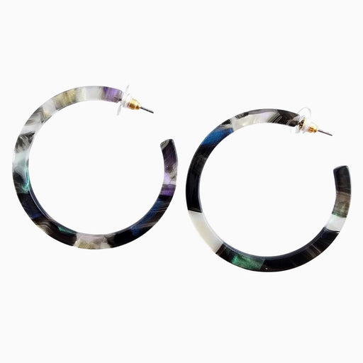 Cameron Midnight Opal Hoops