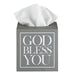 Square Grey And White Tissue Box Cover
