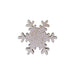 Enameled Mango Wood Snowflake With Gold Splatter