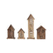 Carved Mango Wood 4 Piece House Set