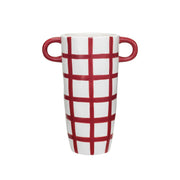 Red Grid Pattern Container