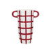 Red Grid Pattern Container