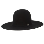 100X Black 4 1/4 in. Brim Open Crown Felt Hat
