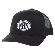 Black Oval Embroidered Logo Cap
