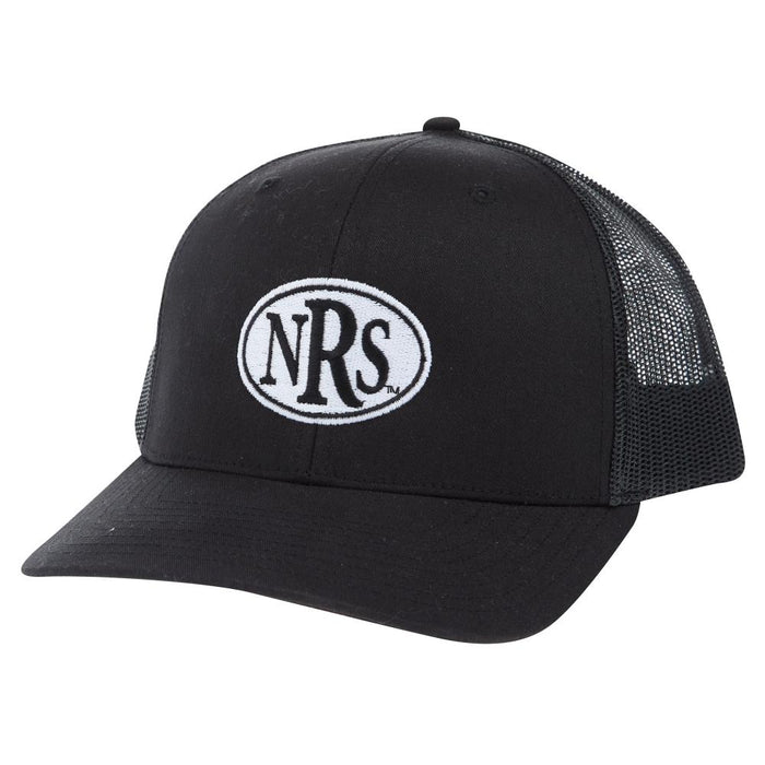 Black Oval Embroidered Logo Cap