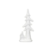 White Ceramic Tree With Cabin