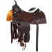 7/8 Breed Wyoming Flower/Basket Chocolate Performance Saddle