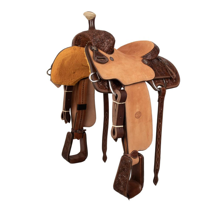 Chocolate 3/4 Breed Floral Hard Seat MTM Team Roper