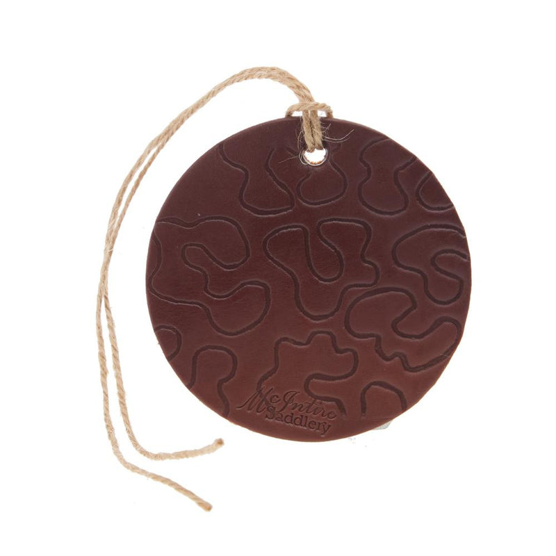 Round Leopard Leather/Lace Car Scent