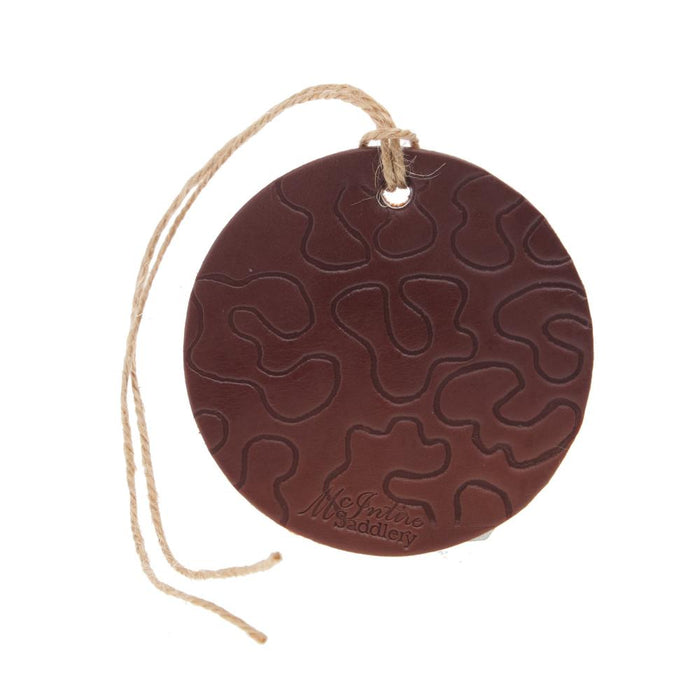 Round Leopard Leather/Lace Car Scent