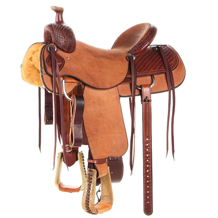 Scott Thomas Custom Saddles 16in 1/4 Breed Bamboo Stamp Rancher Saddle