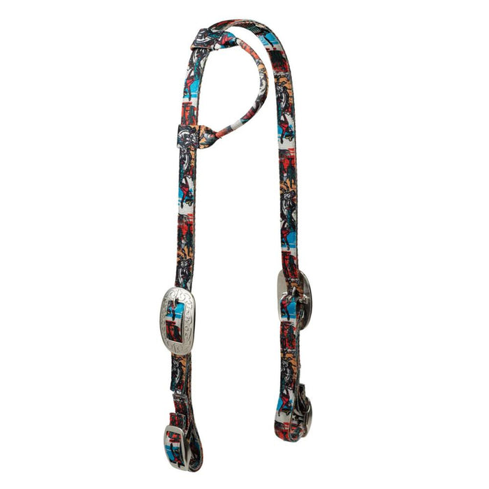 Bucking Bronc Poly Single Ear Headstall
