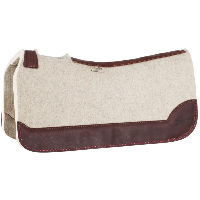 All Around Hot Pink Buckstitch 1in Felt Saddle Pad
