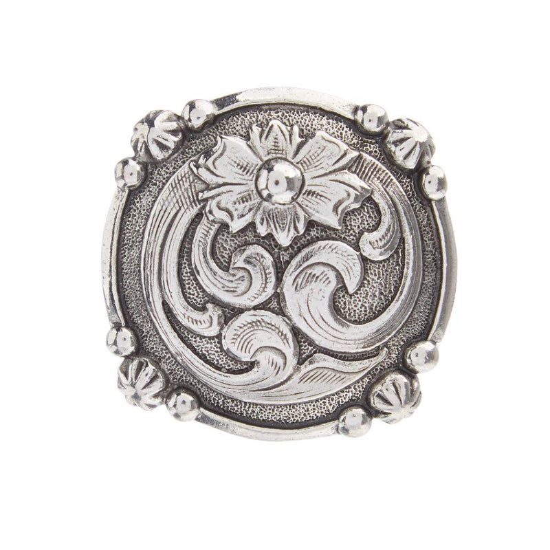 1.5in Scalloped Single Flower Screwback Concho