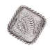 1.5in Diamond Rope Edge Indian Head Screwback Concho