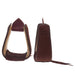 Chocolate Roughout Leather and Rawhide Roper Stirrups