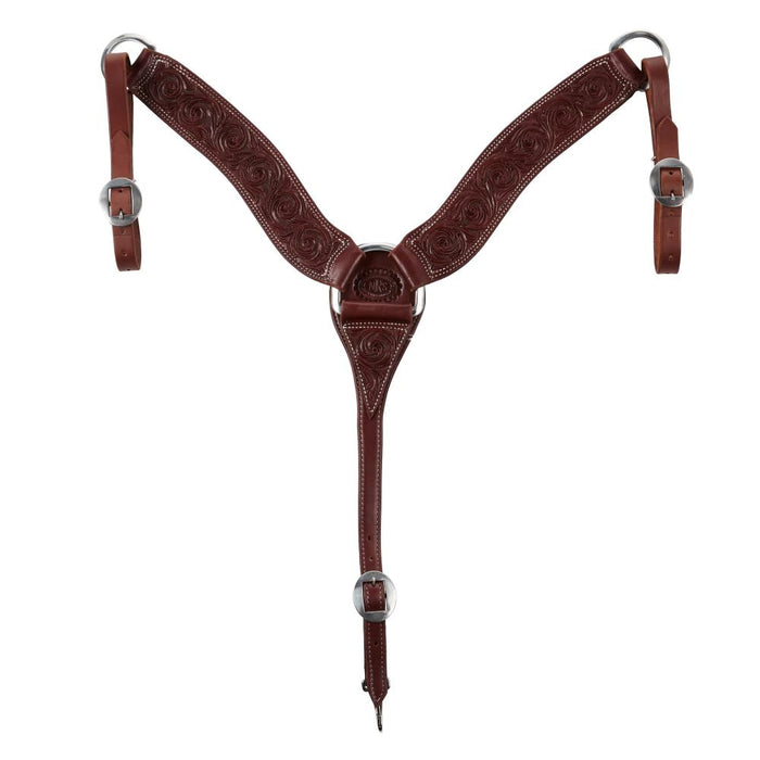 Heavy Oil Floral 2 3/4 Inch Roper Breast Collar