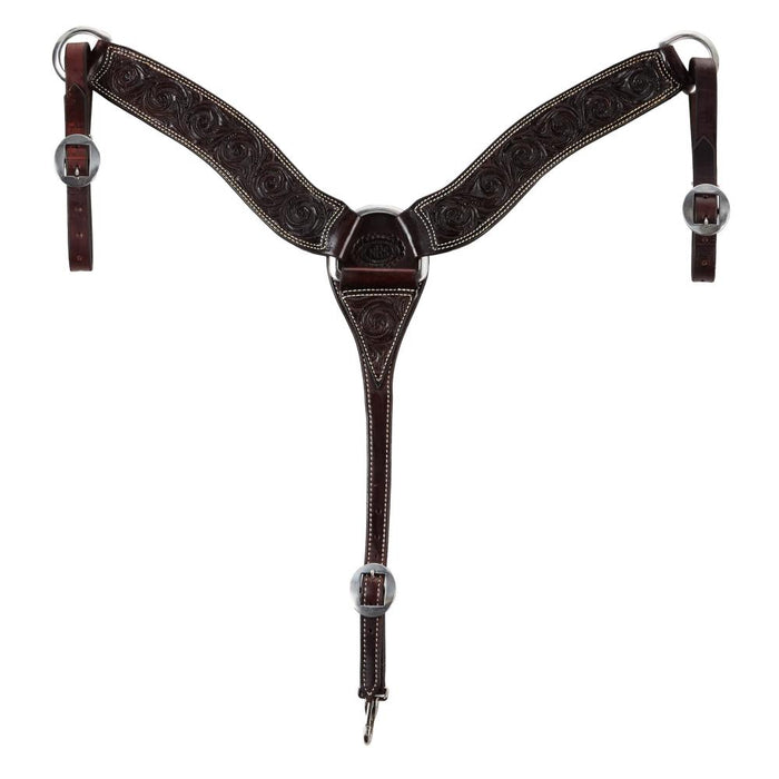 Competitors Chocolate Floral 2 3/4 Inch Roper Breast Collar
