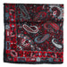 Paisley Red Silver Wild Rag