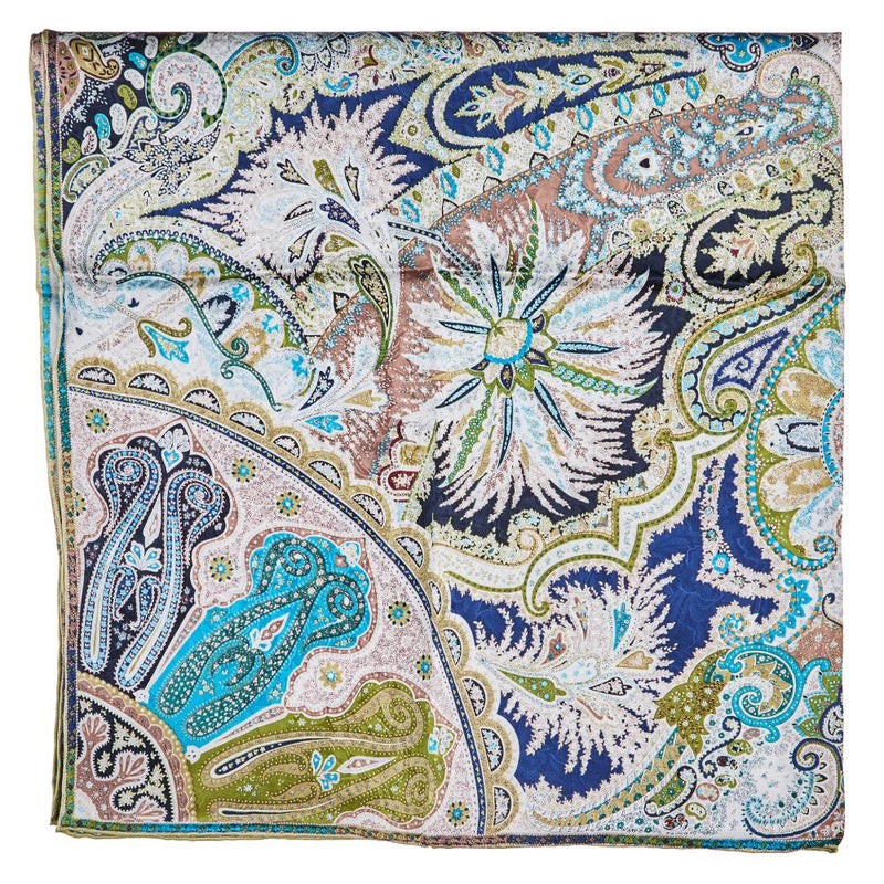 Paisley Sage White Wild Rag