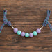 Purple Turquoise Crackle Silicone Beaded Curb Strap