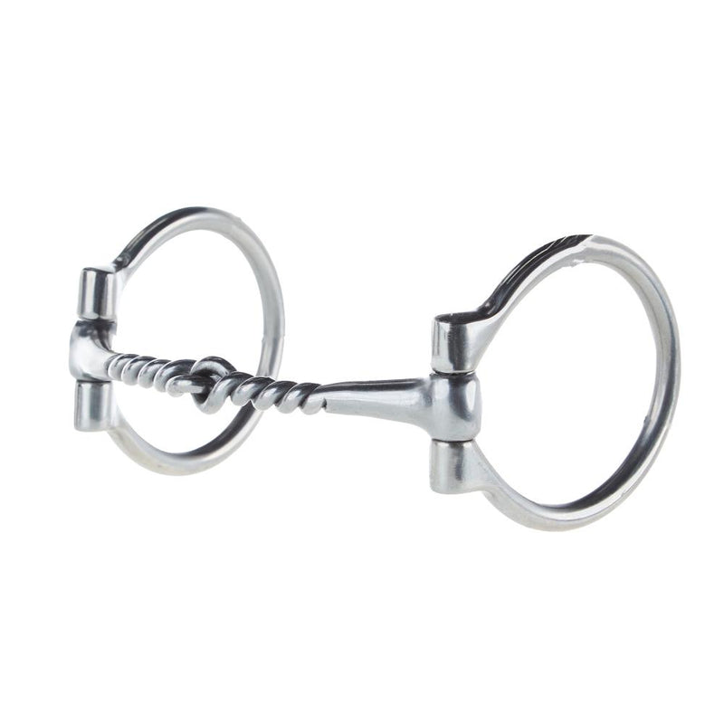 Half Smooth Half Twist Dee Ring Snaffle Bit