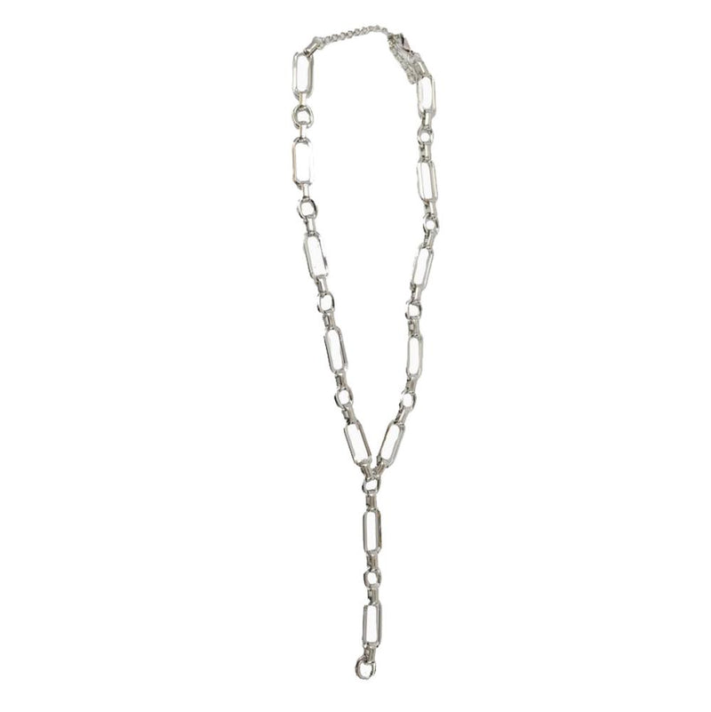 Silver Charm On Chain Layered Necklace
