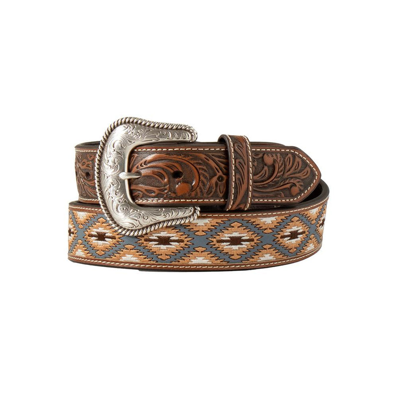 M+F Western Nocona Mens Scroll Billets Southwest Embroidery Belt