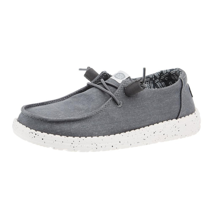 Womens Wendy Dark Grey Stretch Canvas Casual Shoe