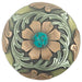 Copper Floral Turquoise 1.5in Screwback Concho