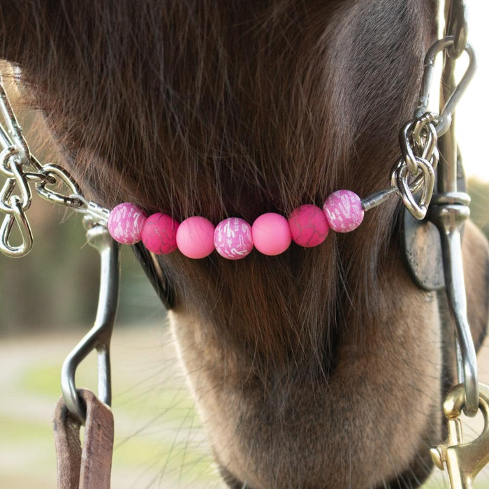 Pink Cactus Silicone Beaded Chain Curb Strap