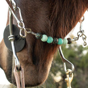 Turquoise Western Cactus Silicone Beaded Chain Curb Strap