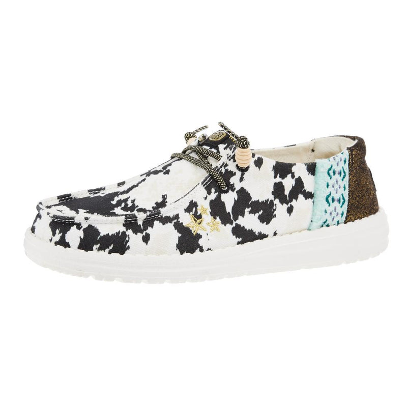 Womens Wendy Disco Cow Print Casual Shoe