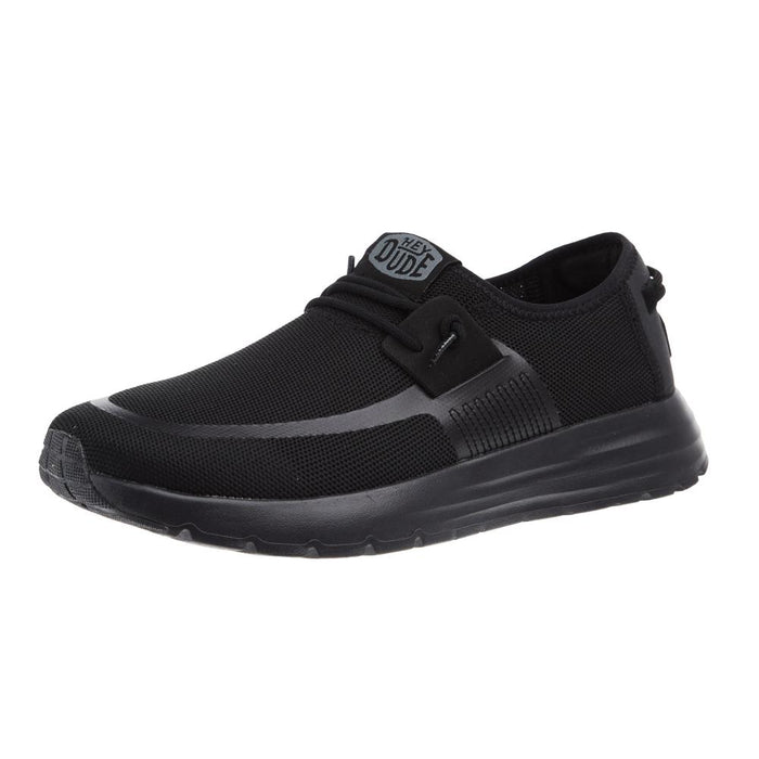 M Hey Dude Mens Sirocco Active Black Tennis Shoe