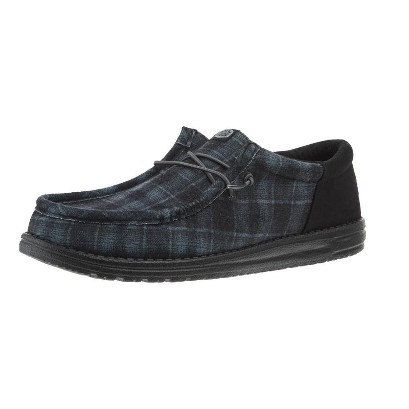 Men Wally Funk Black Plaid Casual Shoe