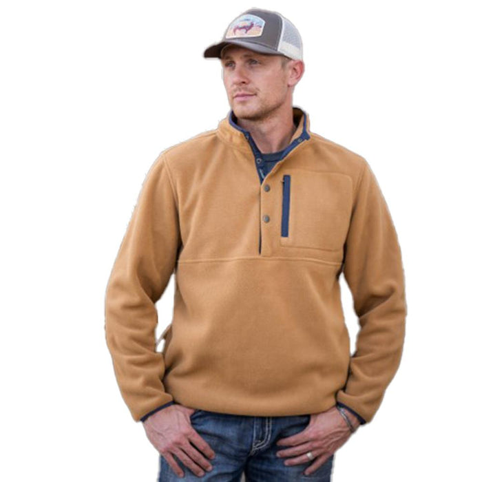 Mes Camel/Navy Wren Fleece Pullover