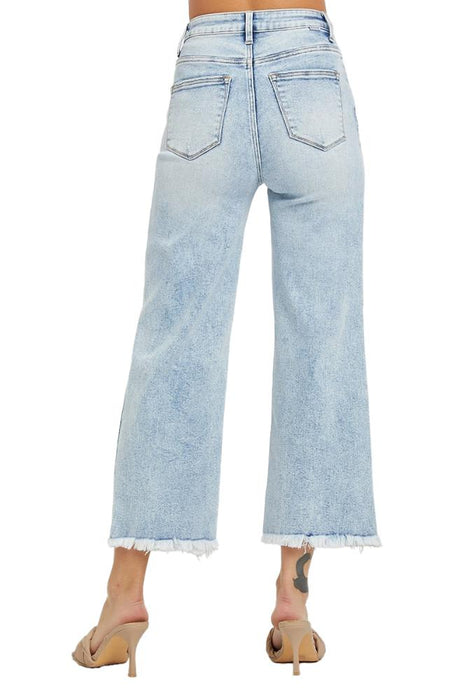 Womens High Rise Light Wash Jeans