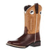 Youth James Brown Leather Vamp w/ Tan Shaft Square Toe Boot
