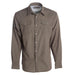 Mens Sandhill Ranch Brown Long Sleeve Pearl Snap Shirt