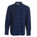 Mens Sandhil Ranch Navy Print Long Sleeve Pearl Snap Shirt
