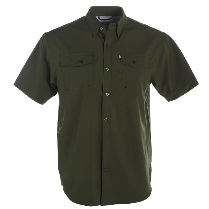 Mens Sandhill Ranch Green Short Sleeve Button Up Shirt