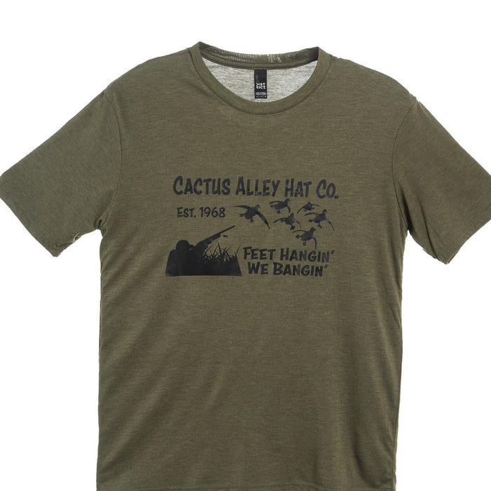 Mens Feet Hangin Green Frost Short Sleeve T-Shirt