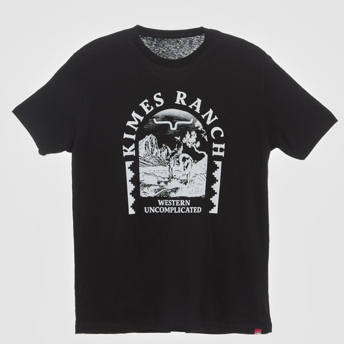 Mens Desert Arch Black Short Sleeve T-Shirt