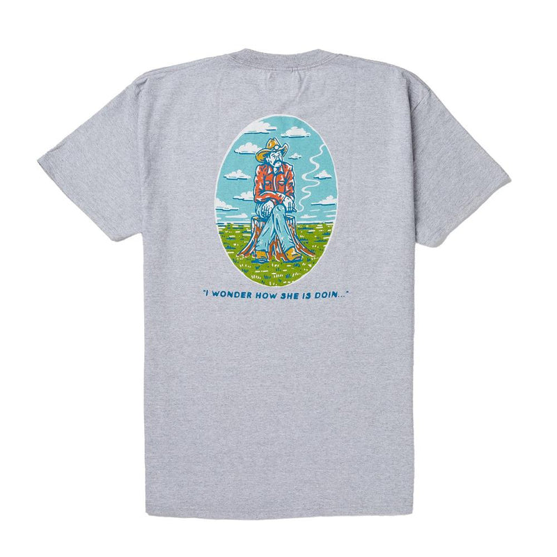 Mens Grey Ponder Short Sleeve T-Shirt