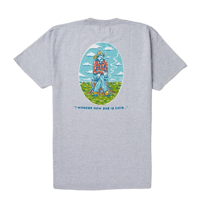 Mens Grey Ponder Short Sleeve T-Shirt
